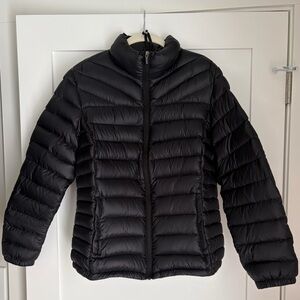 Free Country Women's Black Packable Puffer Jacket - Excellent Condition - Size L